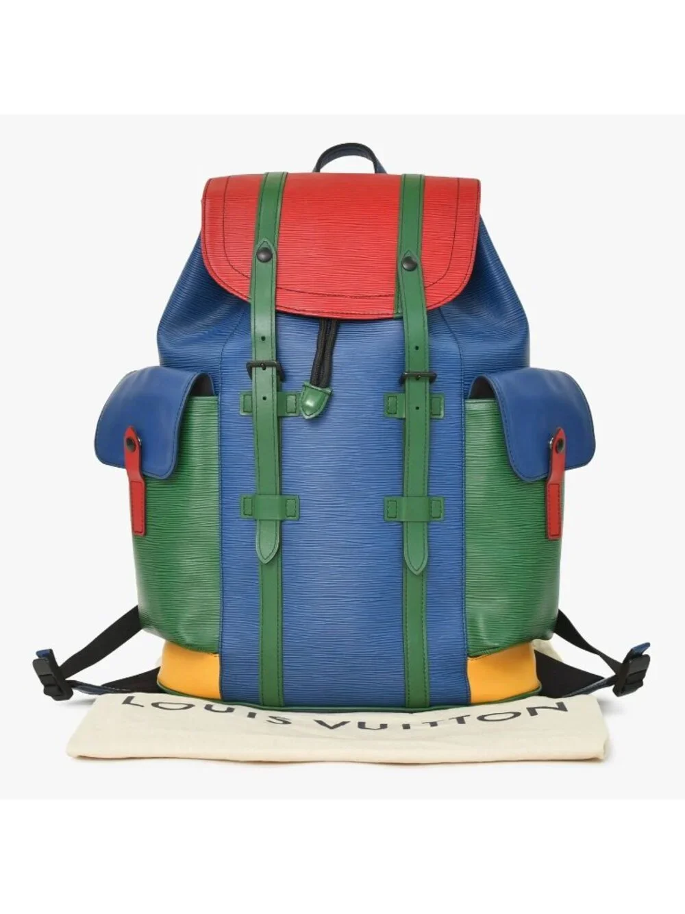 Louis Vuitton Epi Christopher PM Backpack Blue Red Green
